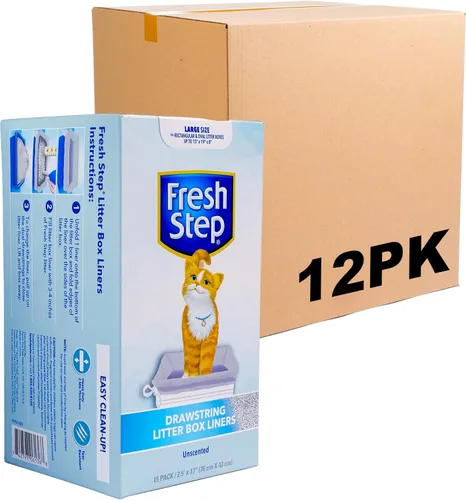 Miniatura 22 de Fresco Paso Cordón Cat Litter Box Liners, perfumado, tamaño jumbo, 36" x 19" - 7 unidades por caja, 2 cajas