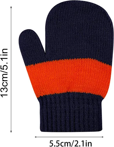 Miniatura 70 de ONESING 5 pares de guantes de invierno negros para bebés y niñas - Guantes cálidos para recién nacidos