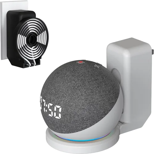 Miniatura 7 de BEWZI - Soporte de pared para Amazon Echo Dot 5ª generación (versión 2022) con almacenamiento de cables, fácil de instalar y ahorra espacio