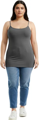Miniatura 172 de Emmalise Camisola larga casual básica para mujer, con tirantes ajustables, top en capas