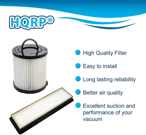 Miniatura 3 de HQRP Filtro HEPA y filtro de escape compatible con Eureka AirSpeed PRO All Floor Rewind Pet AS1061A, AS1060 serie de aspiradoras verticales
