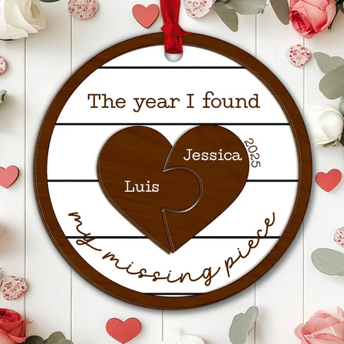 Miniatura 9 de Adorno personalizado para el primer aniversario, recuerdo romántico de corazón de cerámica con nombres y año, regalo para parejas, decoración única