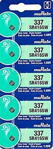 Miniatura 10 de Murata 337 Batería SR416SW 1.55V Celda de botón de reloj de óxido de plata (20 baterías)
