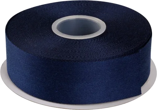 Miniatura 85 de Cinta de sarga de espiga con mango suave, ideal para envolver regalos, costura artesanal, 1/4 pulgadas x 25 yardas, color azul antiguo