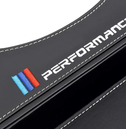 Miniatura 4 de Caja de almacenamiento, relleno de espacio para asiento, organizador de consola, bolsillo para automóvil, receptor de asiento, caja de Negro