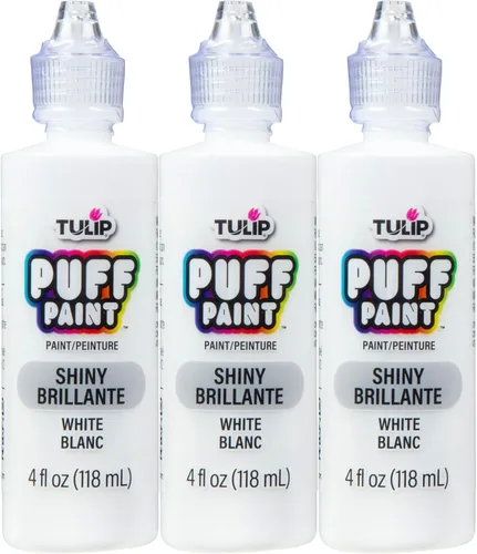 Miniatura 13 de Pintura para tela Tulip Puff con acabado metálico, pintura permanente para manualidades para ropa, proyectos de bricolaje, no tóxica, 4 fl oz, 3 Oro