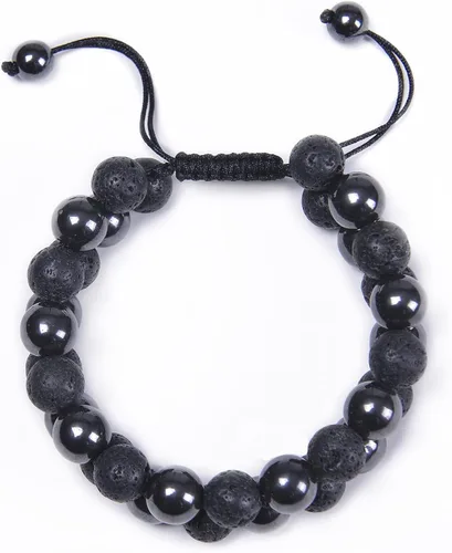 Miniatura 5 de Brazalete GelConnie de piedras de lava, 7 chakras, 0.32 pulgadas, piedra natural, para curación, alivio del estrés, yoga, ansiedad, aromaterapia