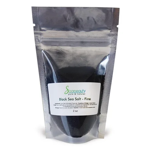 Sal marina negra hawaiana | 100% orgánica natural | Gran sal de acabado gourmet y perfecta para cosméticos profesionales de piel, cabello y baño |