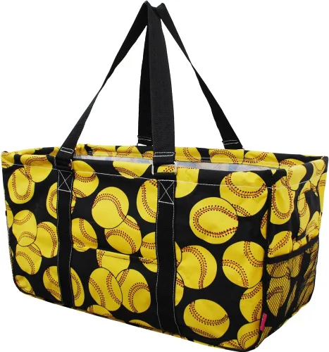 Miniatura 95 de NGIL Bolsa de comestibles reutilizable extra grande plegable de gran tamaño para comestibles, almacenamiento, picnic, playa, Flecha-negro