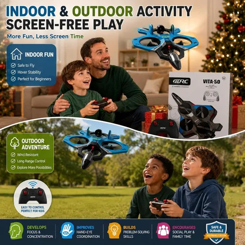 Miniatura 2 de Avión de control remoto para niños, juguete de avión de combate LED con 2 baterías, avión RC fácil de volar para principiantes, retención