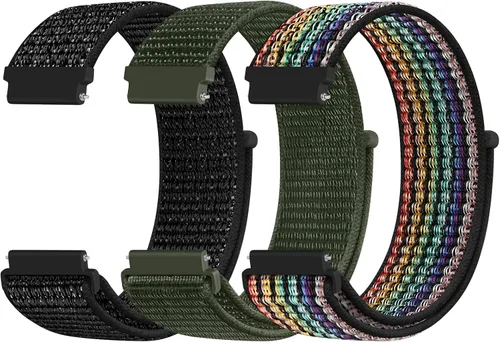 Miniatura 8 de Correa de reloj de nailon compatible con Samsung Galaxy Watch 7/6/5/4/FE 1.575 in 1.732 in/Watch 6 Classic 1.693 in 1.850 in/Watch 5 Pro 1.772