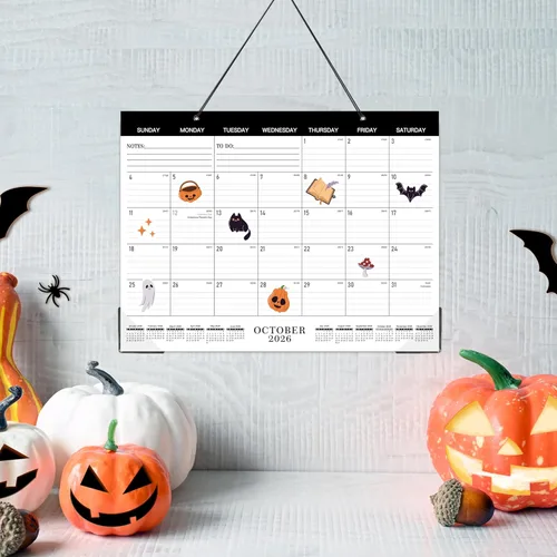 Miniatura 8 de Calendario de escritorio 2026, enero de 2026, diciembre de 2026, calendario de escritorio/pared de 12 meses, 15 x 12 pulgadas, papel grueso