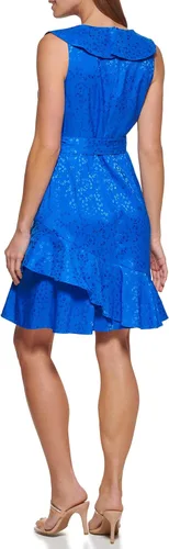 Miniatura 4 de DKNY Women's Sleeveless Ruffle Faux Wrap Dress