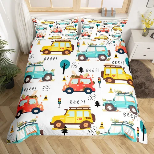 Miniatura 31 de Feelyou Juego de ropa de cama de animales del zoológico, tamaño individual, funda de edredón de animales de dibujos animados para adolescentes