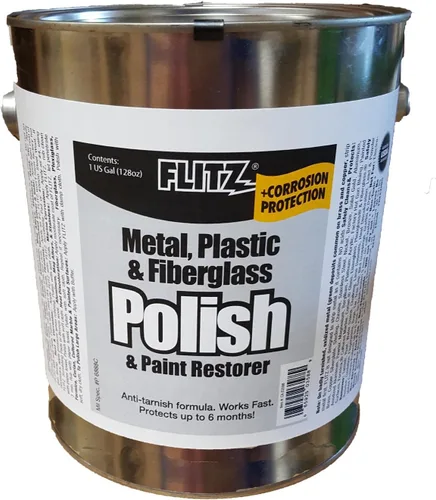 Miniatura 11 de Flitz Pasta de esmalte de metal, lata de 2 libras de pulido hecho en Estados Unidos para cromo sólido, acero inoxidable, aluminio, no abrasivo