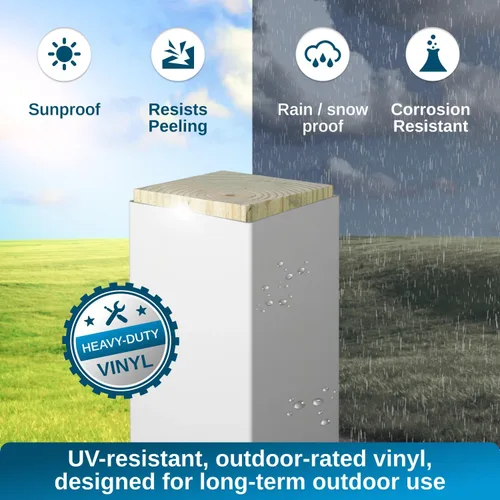 Miniatura 3 de Weatherables Funda de poste de 4 x 4 – Funda de vinilo resistente a la intemperie para exteriores para una durabilidad duradera y fácil instalación