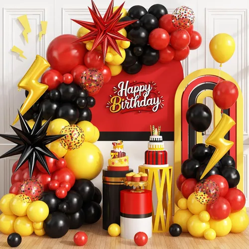 Miniatura 19 de Kit de guirnalda de arco de globos de baloncesto, 103 globos de fiesta de baloncesto, guirnalda de globos naranja y negro para niños y niñas