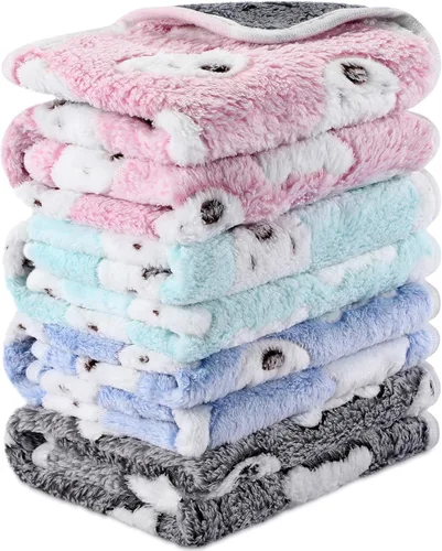 Miniatura 22 de Reginary 4 mantas impermeables de conejillo de indias, lavables, de forro polar para animales pequeños, absorbentes, para jaula de conejillo
