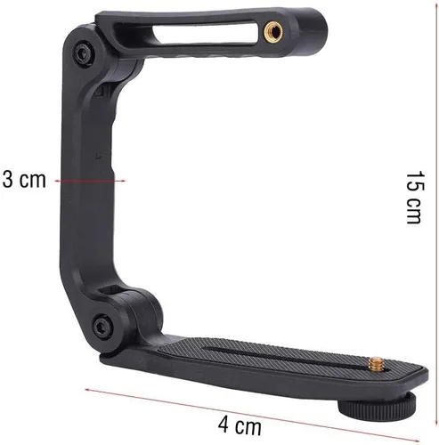 Miniatura 2 de Soporte estabilizador de extensión para videocámara digital DSLR, mango protector de cámara de filmación de video con micrófono universal flash