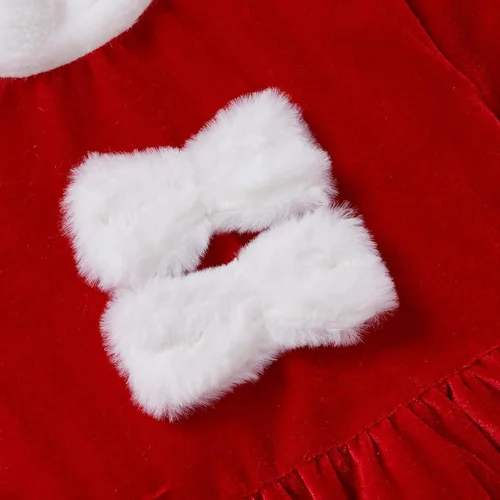 Miniatura 5 de Toddler Girl Christmas Dress for First Christmas Baby Girl Outfit Little Girls Santa Red Dresses with Hat 0-6 Years