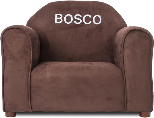 Miniatura 4 de Keet Silla infantil personalizada, personaliza con nombre, tapicería de microgamuza suave, sillón bordado para niños, marco de madera resistente