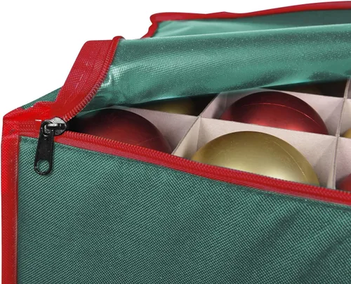 Miniatura 7 de ProPik - Caja de almacenamiento para adornos navideños, con capacidad para 75 esferas, dividida en 3 bandejas con divisores para organizar, hecha