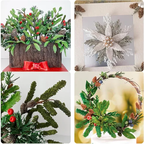 Miniatura 7 de Moldes de silicona de hojas de acebo de Navidad, molde de fondant de hojas de invierno, moldes de piña de Navidad para hornear chocolate