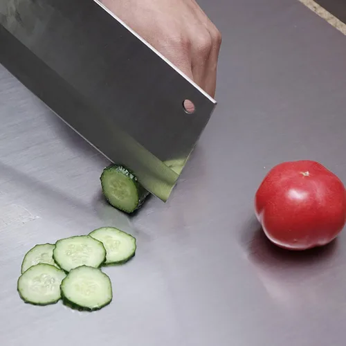Miniatura 7 de BILLAMB Tablas de Cortar de Acero Inoxidable para la Cocina, Adecuadas para Carne, Frutas, Verduras, Pan y Horneado Tablas de Cortar