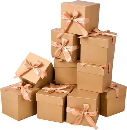 Miniatura 22 de 12 cajas de regalo de Navidad con tapas, cajas negras para cumpleaños, bodas, día de San Valentín, Navidad, aniversario (negro, 4 x 4 x 4 pulgadas)