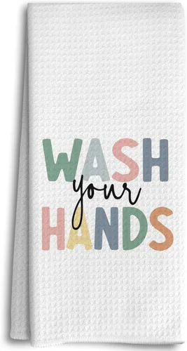 Decoración de baño para niños, toallas de mano para niños, accesorios de baño para niños, decoración de cocina para niños, lávate las manos estilo