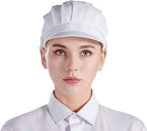 Miniatura 2 de Nanxson 3 piezas de sombrero de chef de cocina, gorra de chef de cocina, redes para el cabello CF9033