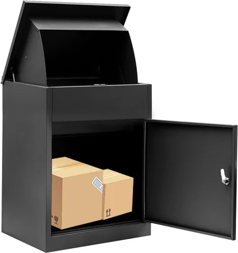 Miniatura 8 de Ydocabinit Cajas de entrega de paquetes para exteriores, Buzón extra grande para paquetes, Buzón de paquetes de acero galvanizado, Buzón de pared