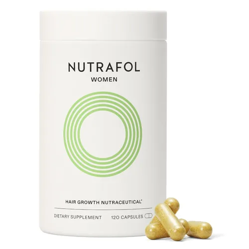 Nutrafol - Suplementos de crecimiento del cabello para mujeres, edades 18-44, clínicamente probados para cabello visiblemente más grueso y fuerte,