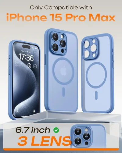 Miniatura 660 de TOCOL Funda para iPhone 11, compatible con Magsafe, protección completa de cámara, imanes integrados, protección contra caídas, funda translúcida