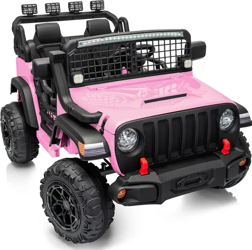 Outfunny - Coche de juguete de paseo de 2 plazas, coche eléctrico de 24 V y 4 WD para niños de 4 a 8 años con control remoto, motores de 4x200W,