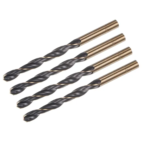 Miniatura 32 de uxcell Brocas Jobber de 0.118 in (0,118 pulgadas) de nitruro negro y oro recubierto de titanio M2 de alta velocidad (HSS) Brocas helicoidales