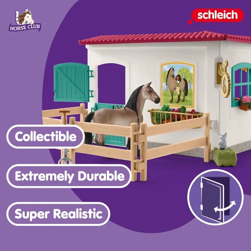 Miniatura 4 de schleich Horse Club - Juego de caballos ecuestre de 19 piezas con figuras de caballo y jinete, puesto de lavado con brazo de manguera giratorio