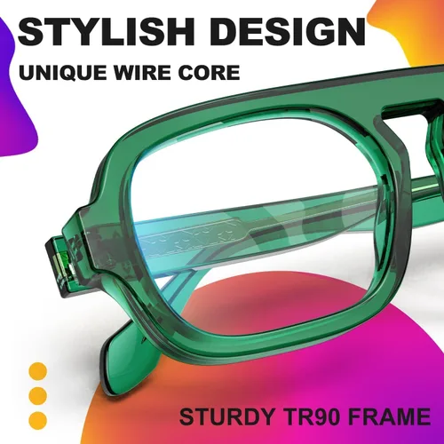 Miniatura 5 de VISOONE JANE - Lentes de bloqueo de luz azul cuadrados con diseño cuadrado y antirreflejos, antirreflejos, para mujeres y hombres