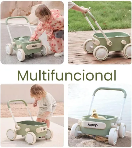 Miniatura 4 de PULA - Andador de empuje para bebé con ruedas para niños pequeños, juguetes para bebés de 6 a 12 meses, regalos de cumpleaños de 1 año, para Rojo
