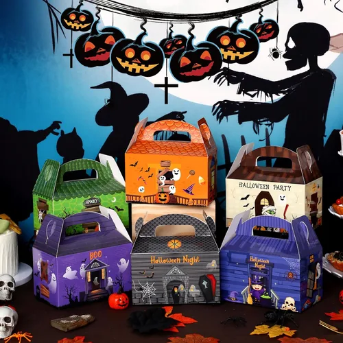 Miniatura 6 de TaoBary Juego de 24 cajas de dulces de Halloween, cajas de regalos de Halloween, cajas de regalos para regalos de cumpleaños, galletas, caja