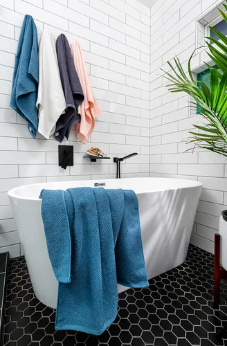 Miniatura 2 de Simpli-Magic 79458 - Juego de toallas de baño texturizadas con palomitas de maíz, 2 toallas de baño, 2 toallas de mano, 2 toallas pequeñas, 6