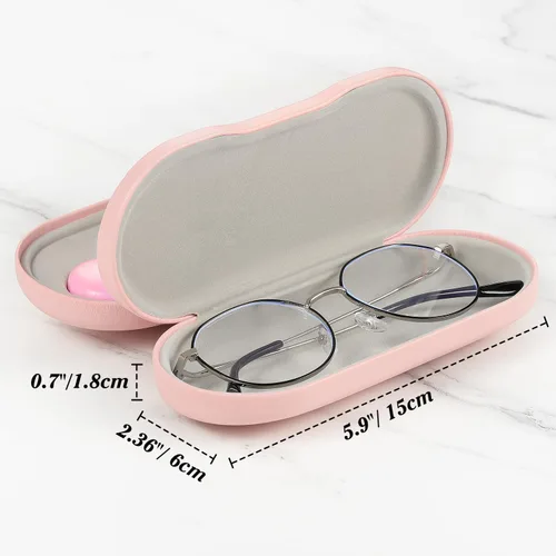 Miniatura 6 de MoKo Estuche Doble para Anteojos, Estuche para Lentes de Contacto con Pinzas Removedoras con Espejo, 2 en 1 Caja Portátil de Doble Cara para Lentes