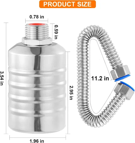 Miniatura 6 de Controlador automático de nivel de agua, válvula automática de control de nivel de agua de acero inoxidable, válvula de flotador de tanque de agua