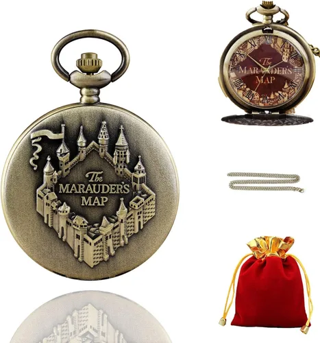 Miniatura 7 de Reloj de bolsillo de cuarzo para hombre, ojos verdes, forma de caja redonda, collar de bolsillo