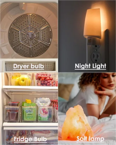 Miniatura 6 de Bombilla de luz para secadora Noobibaba, bombilla para secadora de 120V 10W de repuesto para electrodomésticos GE LG Maytag, bombilla con base