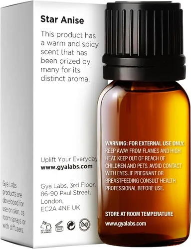 Miniatura 2 de Gya Labs - Aceite esencial de anís estrella para aliviar el estrés y el sueño, de uso tópico para molestias estomacales, difusión para facilitar