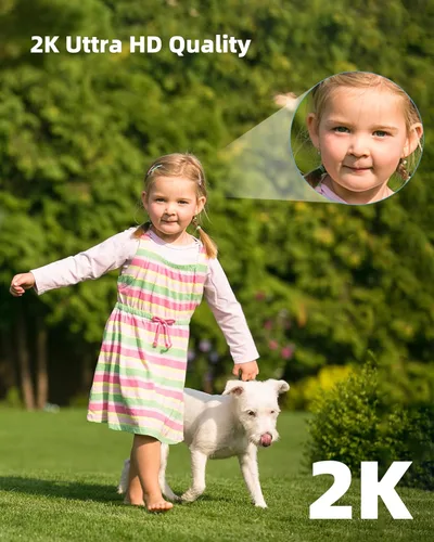 Miniatura 2 de CKK - Cámaras de seguridad 2K para exteriores, 2.4G/5G, cámaras de seguridad inalámbricas para el hogar, 360 PTZ, detección de movimiento PIR