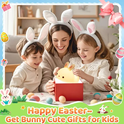 Miniatura 2 de One Fire Juguetes de Conejo para Niños, Luz Nocturna para Niños con Control Remoto, 16 Colores + 5 Niveles de Brillo, Lámpara Linda, Luz Nocturna