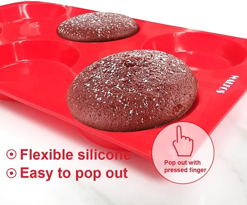 Miniatura 4 de Walfos Moldes de silicona Whoopie Pie para hornear, 2 moldes antiadherentes para magdalenas. Silicona de grado alimenticio y sin BPA, ideal