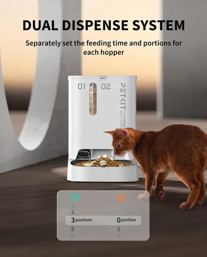 Miniatura 5 de PETKIT - Alimentador automático para gatos y perros con cámara, captura de movimiento impulsada por IA, video HD 1080P con visión nocturna, WiFi